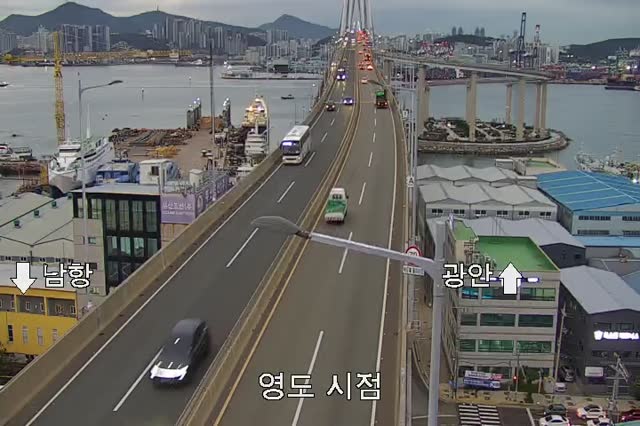 釜山港大橋影島引橋起點處