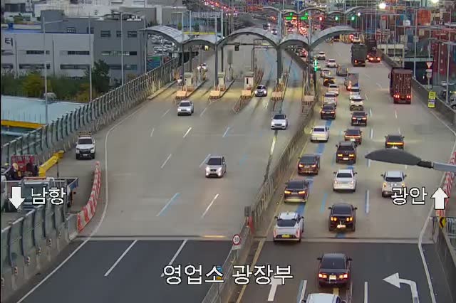 釜山港大橋收費站影島方向