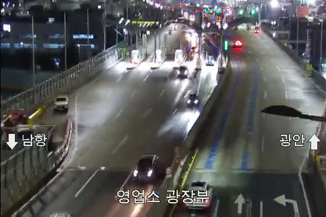 釜山港大橋收費站影島方向