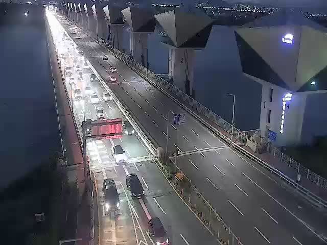 洛東江河口壩交流道江邊大路/乙淑島端