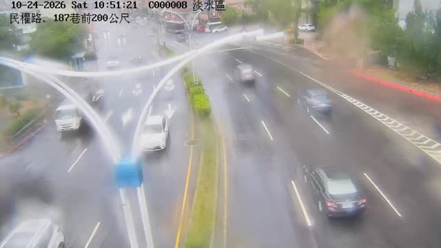 淡水區民權路、187巷前200公尺