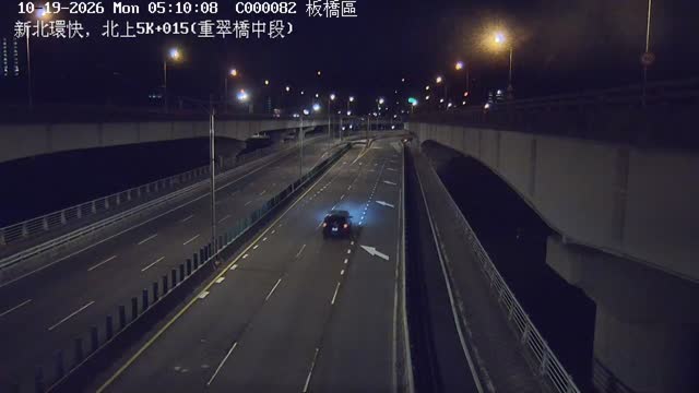 新北環快，北上5K+015(重翠橋中段)