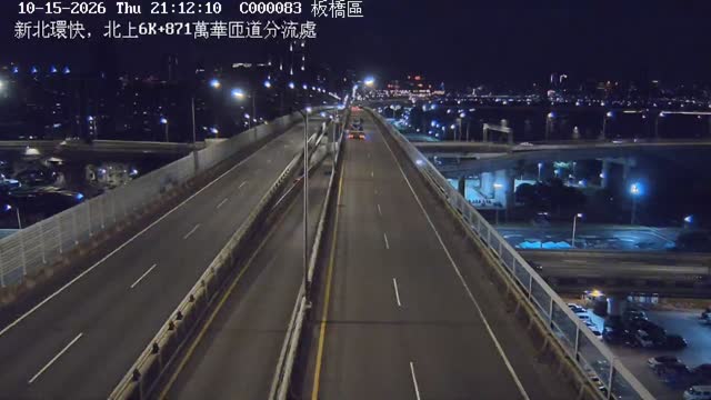 新北環快，北上6K+871萬華匝道分流處