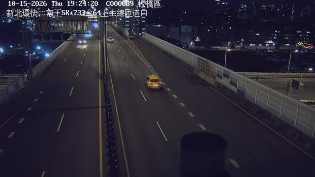 新北環快，南下5K+733台64上主線匝道口