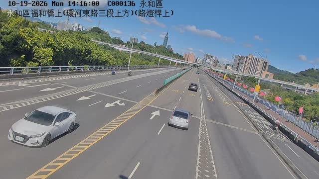 永和區福和橋上(環河東路三段上方)(路燈桿上)