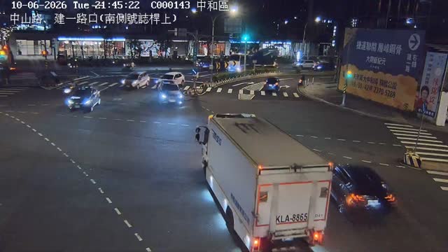 中和區中山路、建一路口(南側號誌桿上)