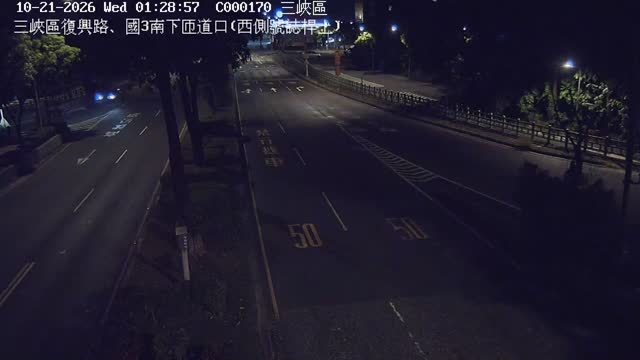 三峽區復興路、國3南下匝道口(西側號誌桿上)
