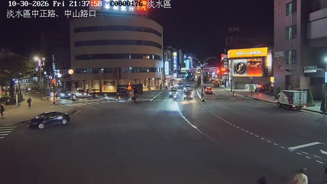 淡水區中正路、中山路口