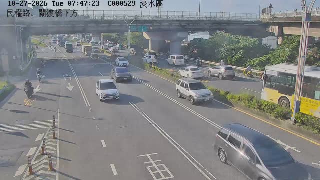 民權路、關渡橋下方