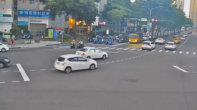中清路/五權路(右側車流往文心路)