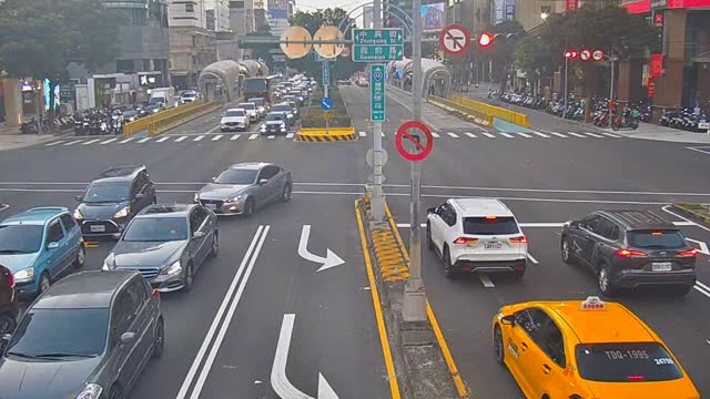 台灣大道/館前路( 右側車流往台中交流道)