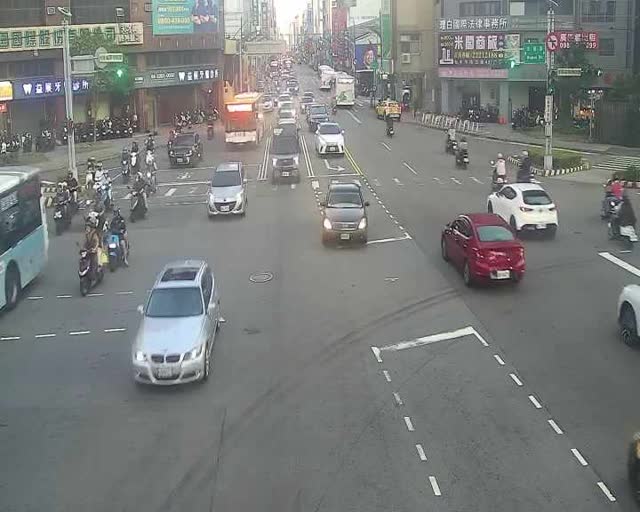 台灣大道/五權路(右側車流往台中車站)