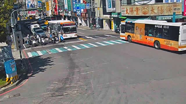 台灣大道/建國路(右側車流往文心路)