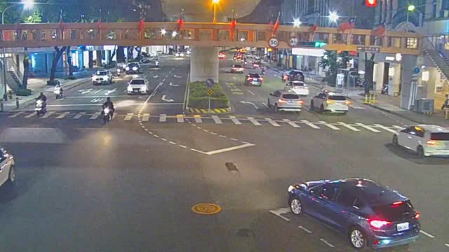 文心路/甘肅路(右側車流往河南路) Wenxin Rd./Gansu Rd. (Right side Traffic flow to Henan Rd.)