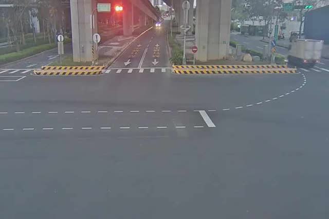 環中東路/中山路(右側車流往大里)Huanzhong E. Rd./Zhongshan Rd.(Right side Traffic flow to Dali.)